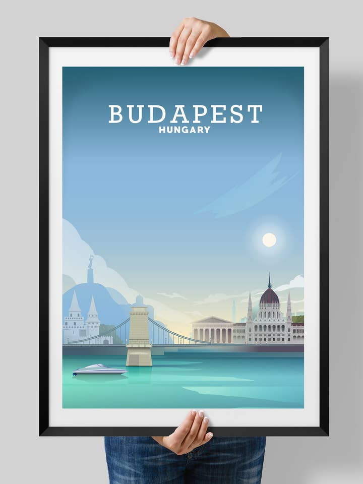 Budapest Travel Print, Budapest Poster, Travel Poster for wholesale by Hillview Prints