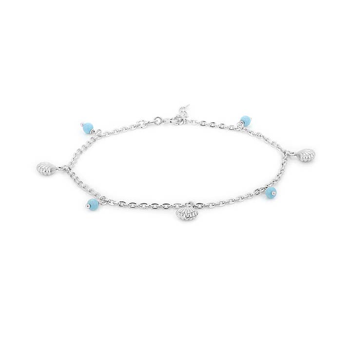 Cavigliera da appendere con conchiglia e perline naturali per la vendita all'ingrosso da parte di Vanbelle