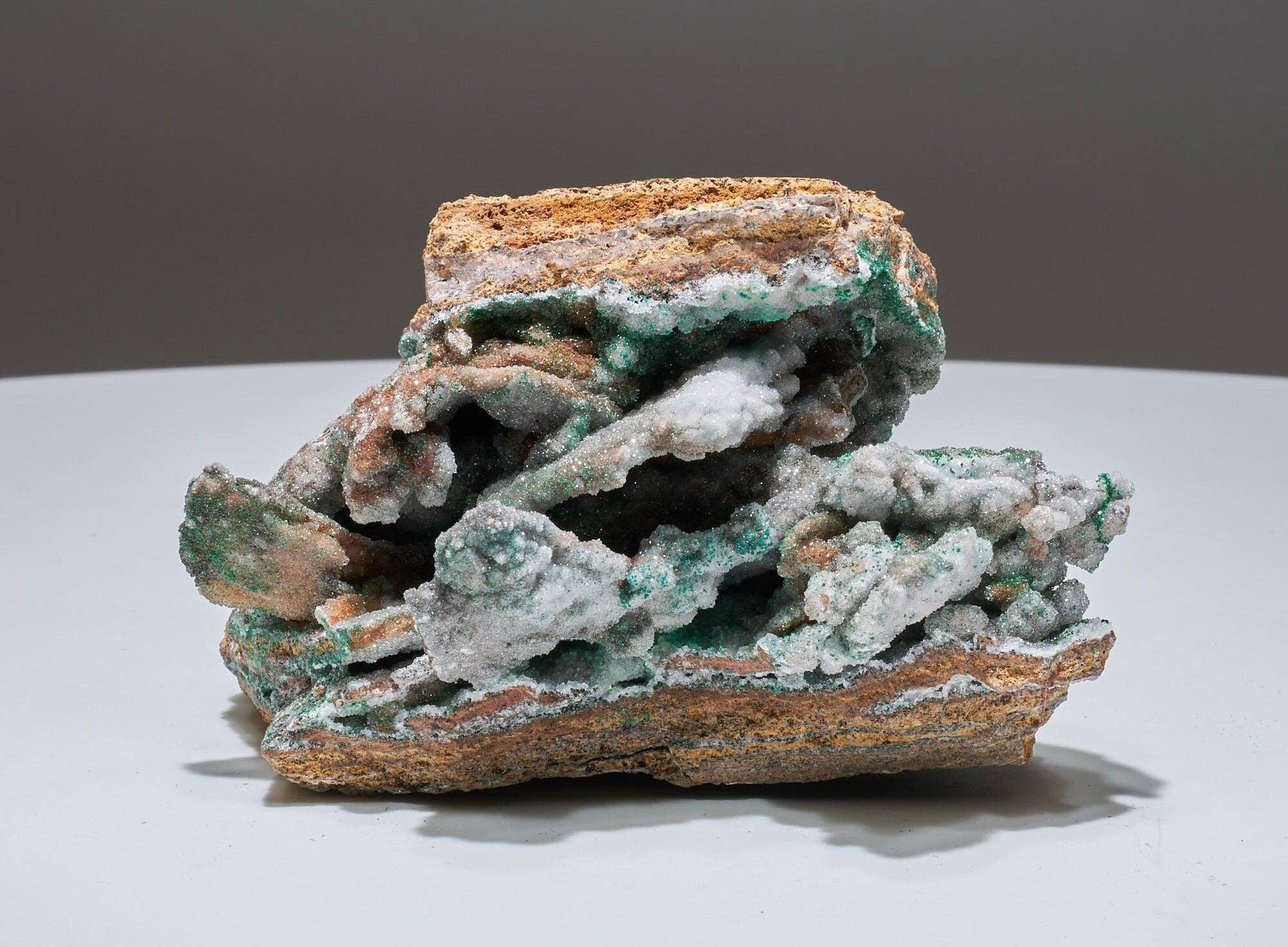 Malachite And More - Wholesale Spiritual Stone/Crystal - 1.32 LB Large Musuem Geode Crystallized Chrysocolla & Malachite Specimen1