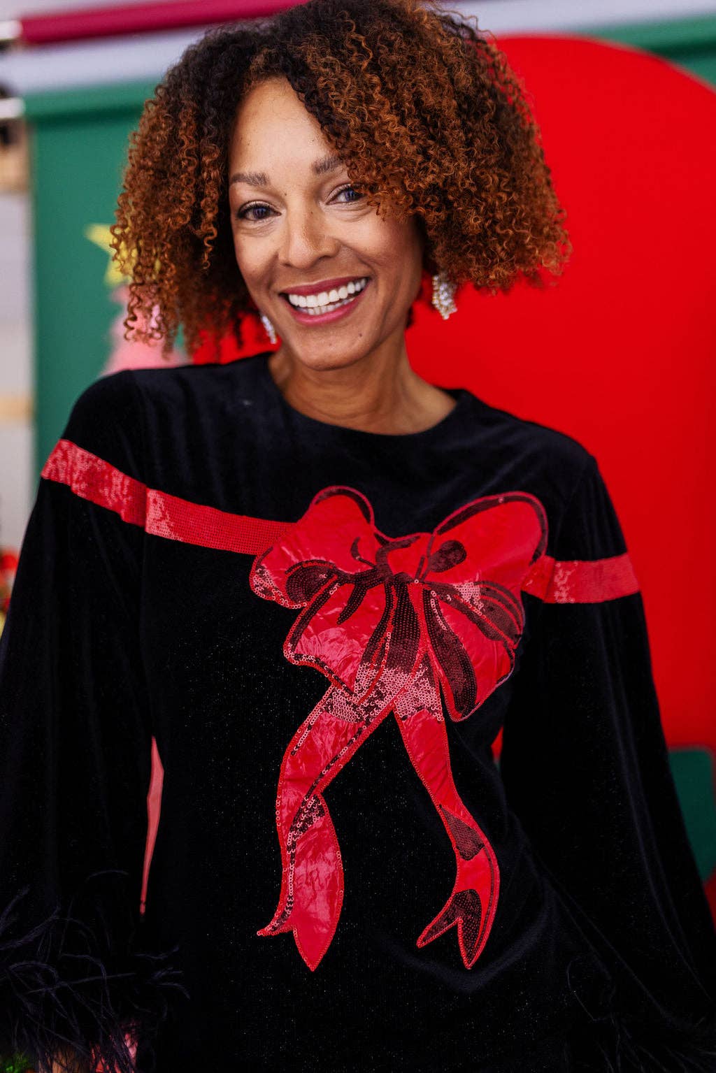 Brianna Cannon - Wholesale Jurk - Dames - BC Ingepakt Met Een Strik Zwart Fluwelen Feestjurk6