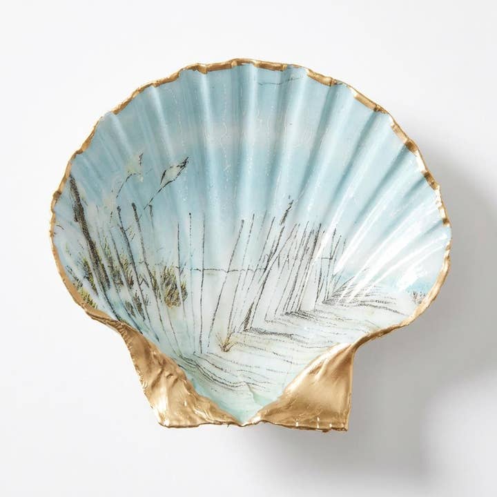 Coastal Dunes Scallop Shell Soap Dish for wholesale by Shell Yeah By Jaks LLC