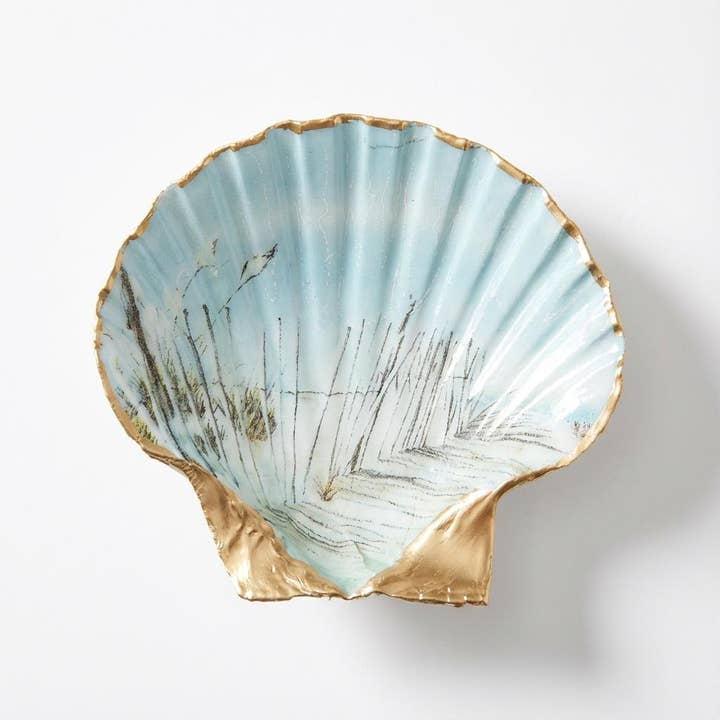 Coastal Dunes Scallop Shell sæbeskål for engroshandel hos Shell Yeah By Jaks LLC