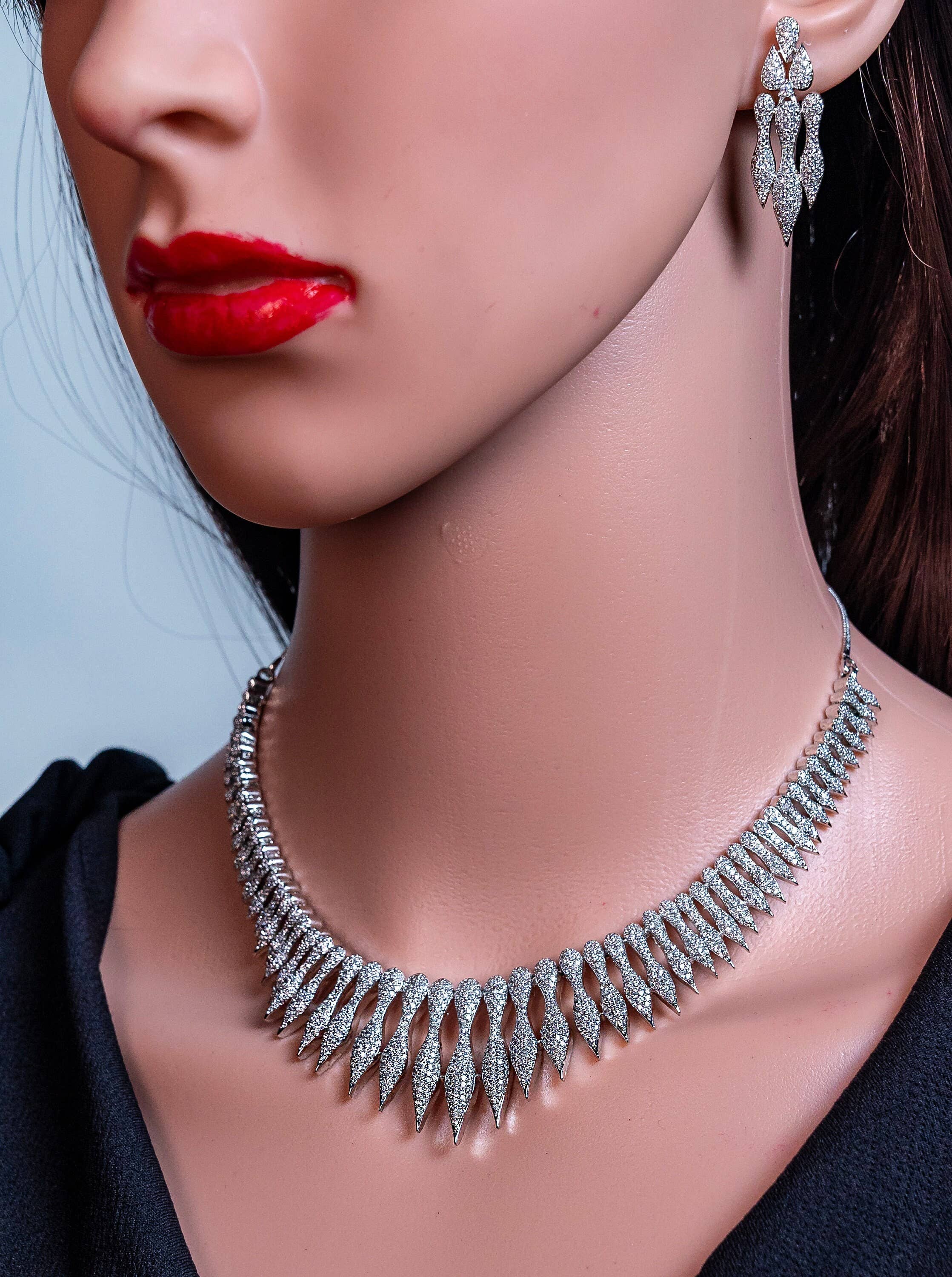 Vastrabhushan - Wholesale Jewelry Set - Marquise Cut Diamond Choker Statement Piece2