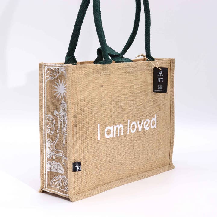 Hop Hare Large Jute Bag - Soy Amado for wholesale by AW Artisan