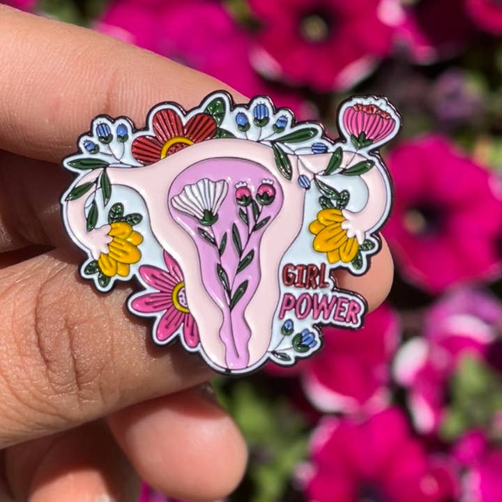 Neha Lee Designs - Wholesale Lapel Pin/Button - Uterus enamel pin3
