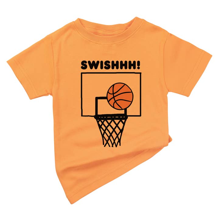 Spunky Stork - Wholesale Screen Printed T-Shirt - Kids - Basketball Net Swish Organic Baby Bodysuit Toddler Shirt2