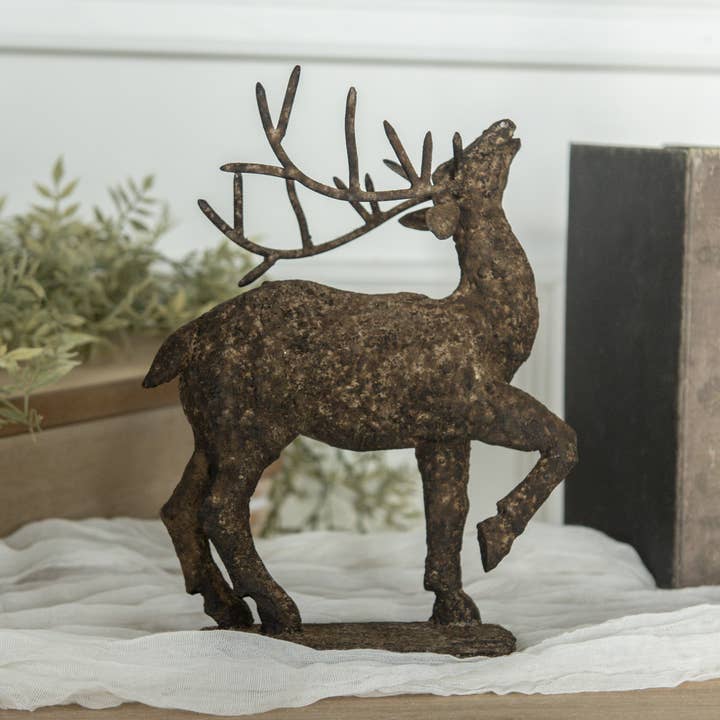 Ragon House - Wholesale Decorative Tabletop Object - RUSTIC TABLETOP DEER0