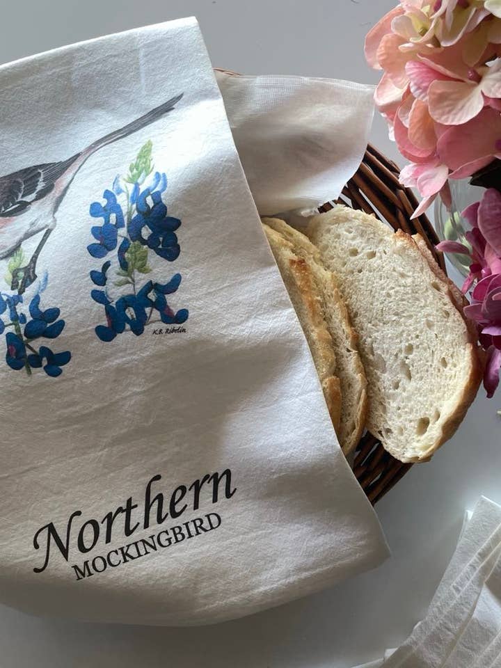 Mockingbird - Tea Towel for wholesale by Bird Art by KB