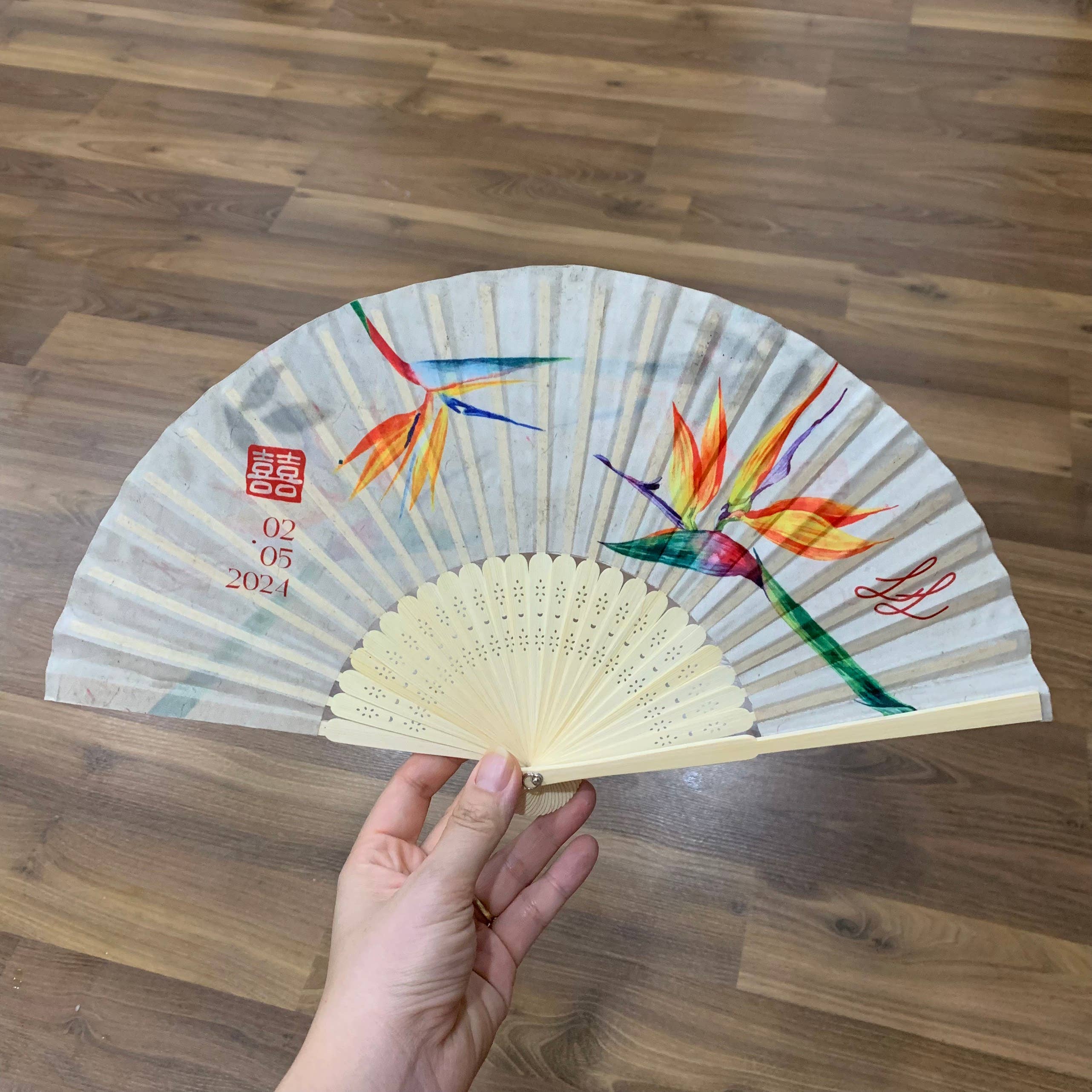 Tonkin Handicraft - Wholesale Party/Paper Folding Fan - Customized Wedding Paper Folding Fan 5