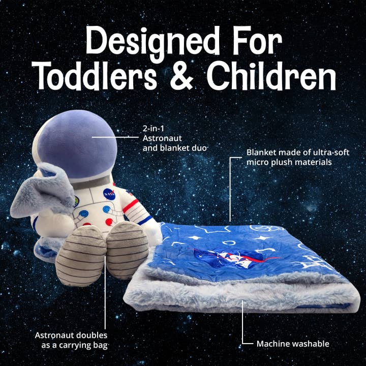 OrangeOnions - Wholesale Security/Cuddle Blanket - Baby - NASA Astronaut 2in1 Easter Blanket and Plush Blankie Bestie5