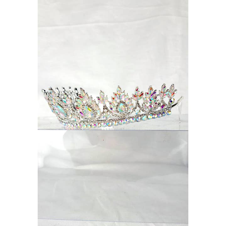 Chicas - Wholesale Tiara - Women's - One Size Fits All Metal Tiara With Rhinestones. HT9379