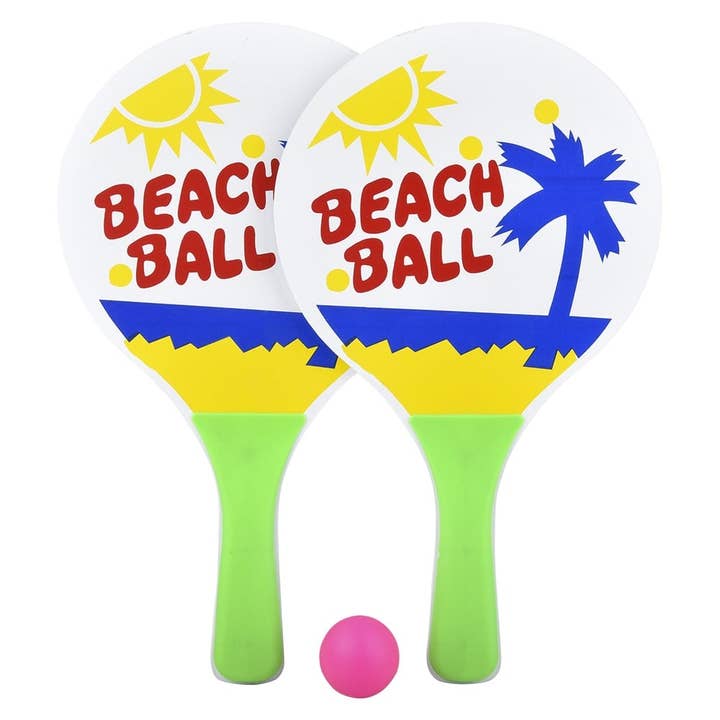 La Luna Bella - Toys – Brinquedo clássico - Crianças por atacado – 14" BEACH PADDLE GAME SET LLB brinquedos para crianças
