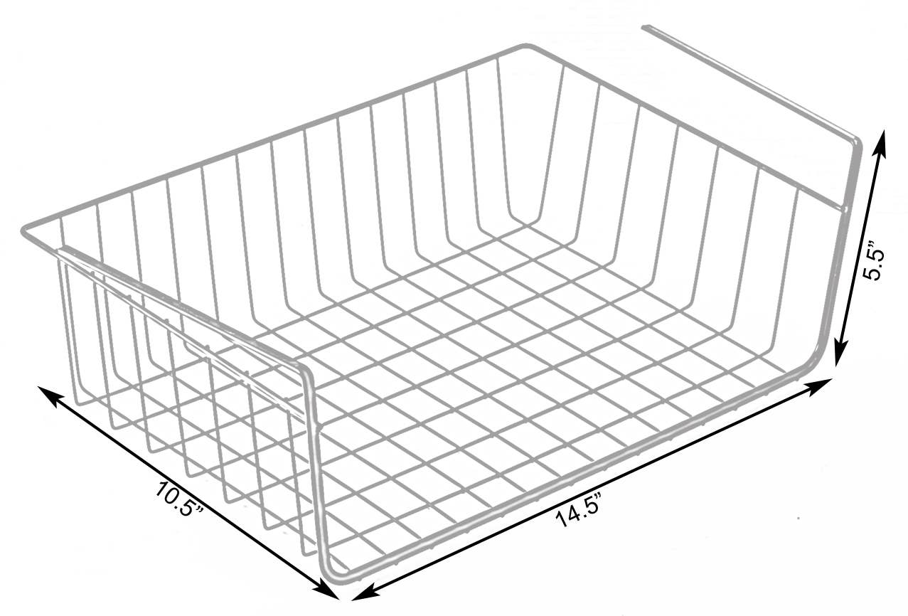 Quickway Imports - Wholesale Basket - Hanging Under Shelf Metal Storage Basket1