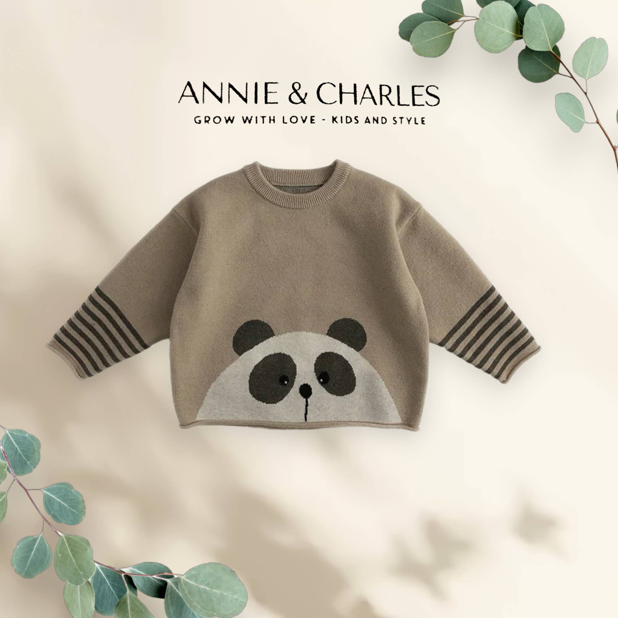 Annie & Charles - Wholesale Gebreide trui - Kinderen - Annie & Charles® ELAIN katoenen gebreide trui met drie patronen0