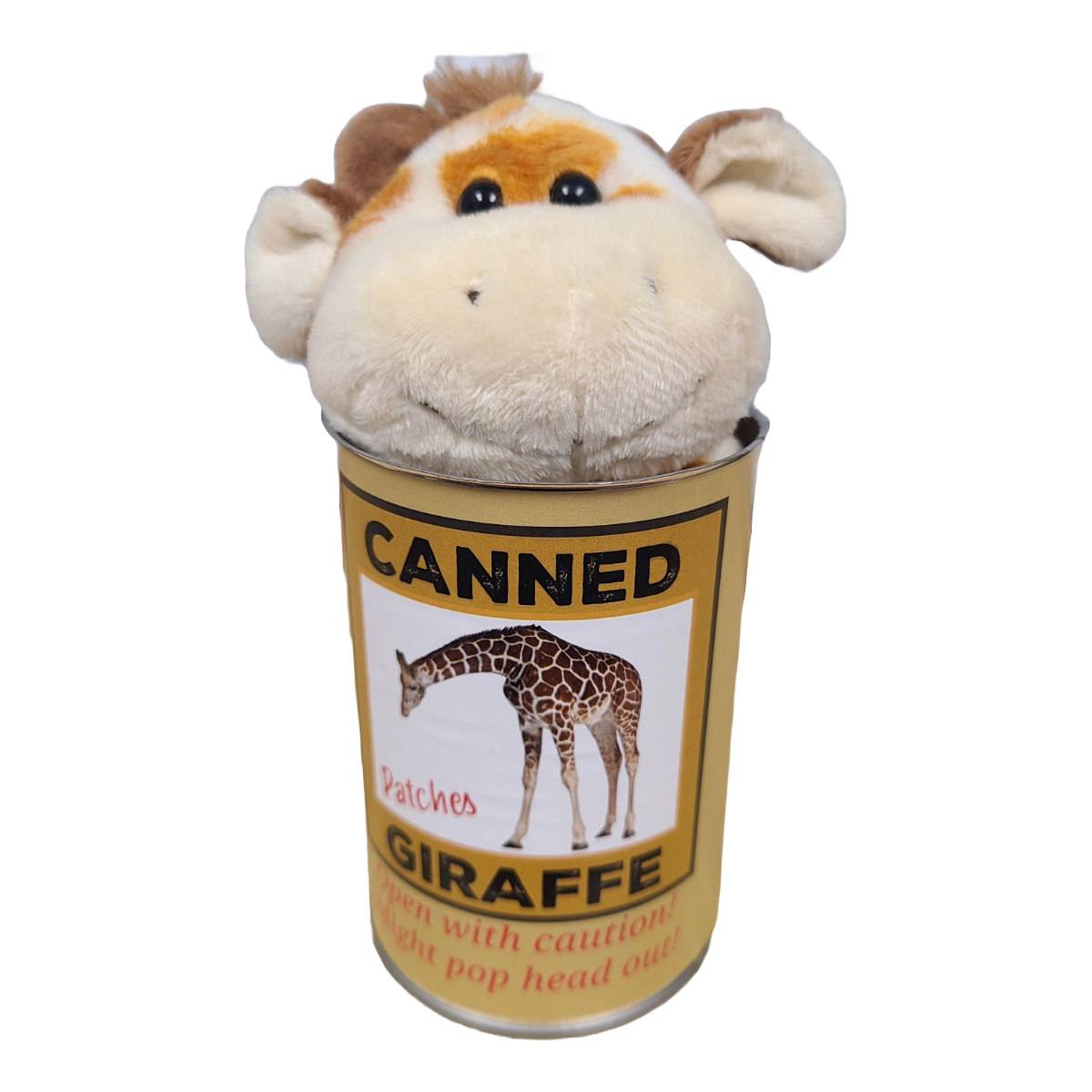 Canned Gifts - Wholesale Stuffed/Plush Toy - Kids & Baby - Patches the Canned Giraffe - Stuffed Animal Plush w/Jokes2