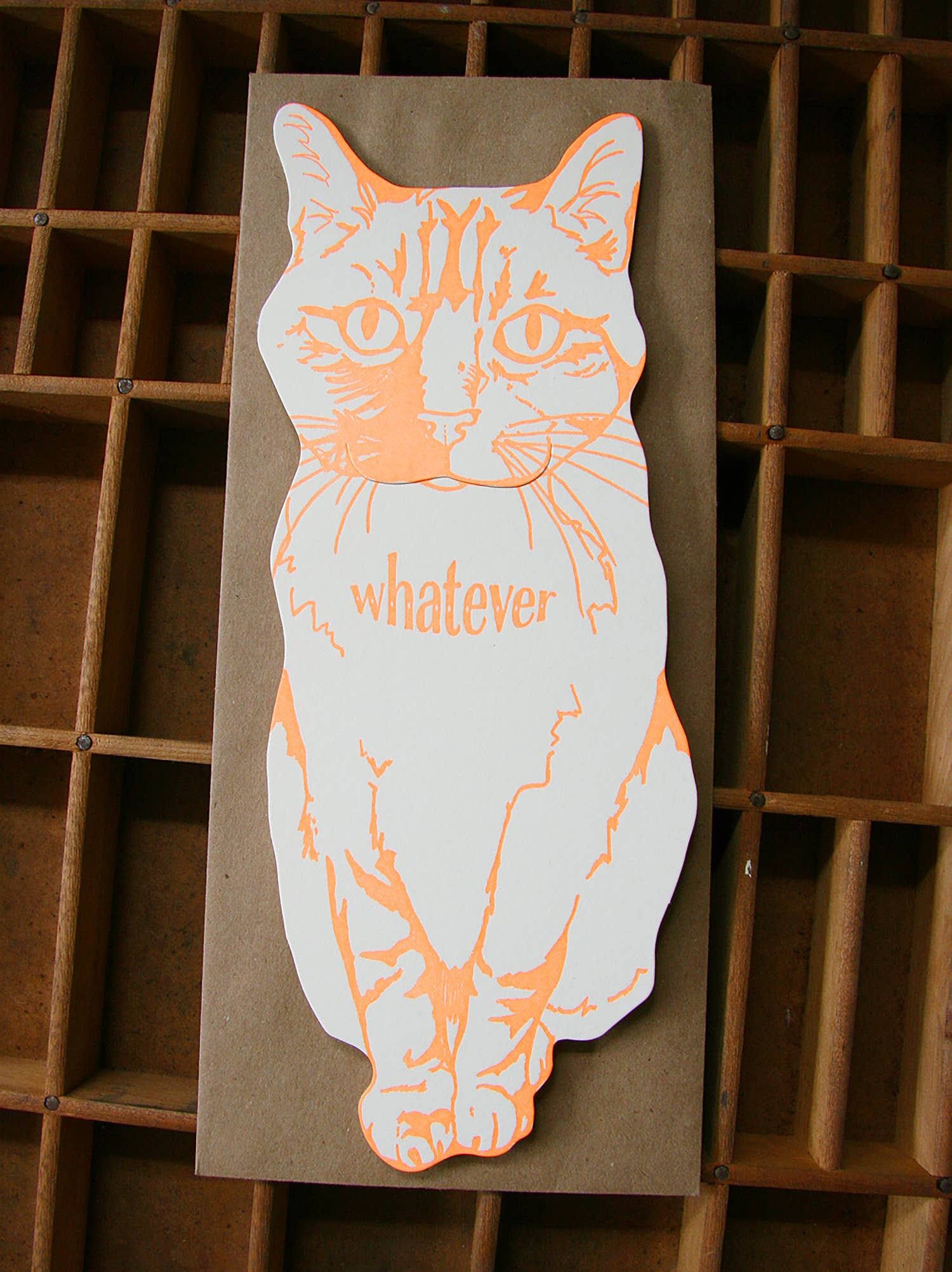 Blackbird Letterpress - Wholesale Everyday Greeting Card - whatever cat gift card5