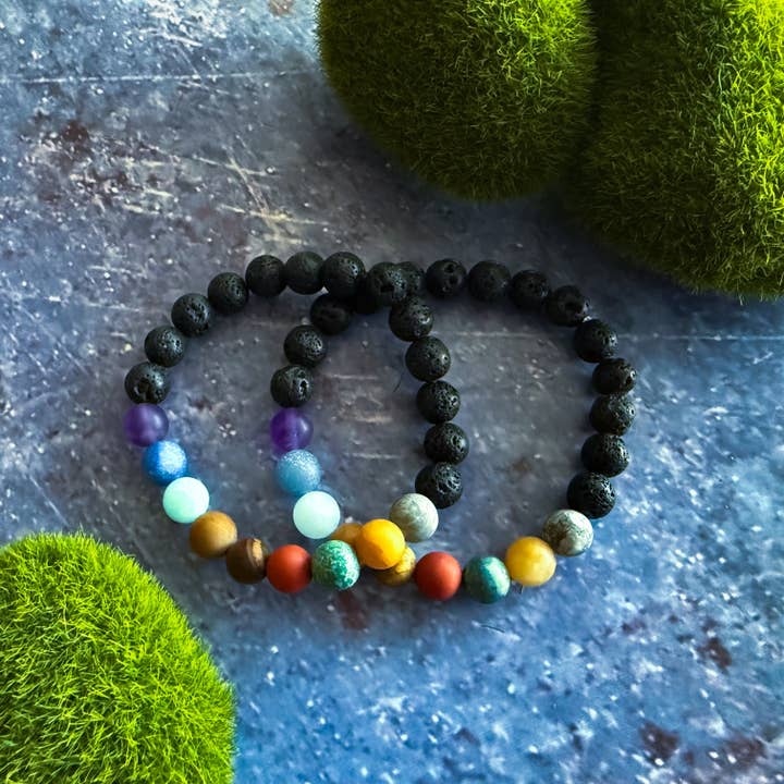 Yugen Handmade - Wholesale Beaded Bracelet - Solar System Lava Bead Bracelet1