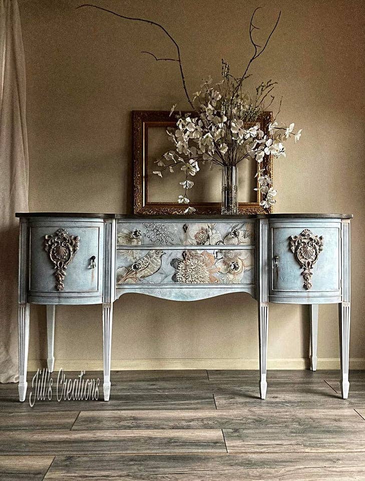 Mint by Michelle – Engroshandel Håndværk forsyninger – Foil Bird - Mint Decoupagepapir3