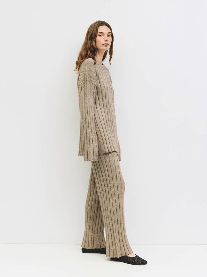MOD REF - Wholesale Pants - Women's - The Dakota Pants | Ribbed Knit Lounge Pants2