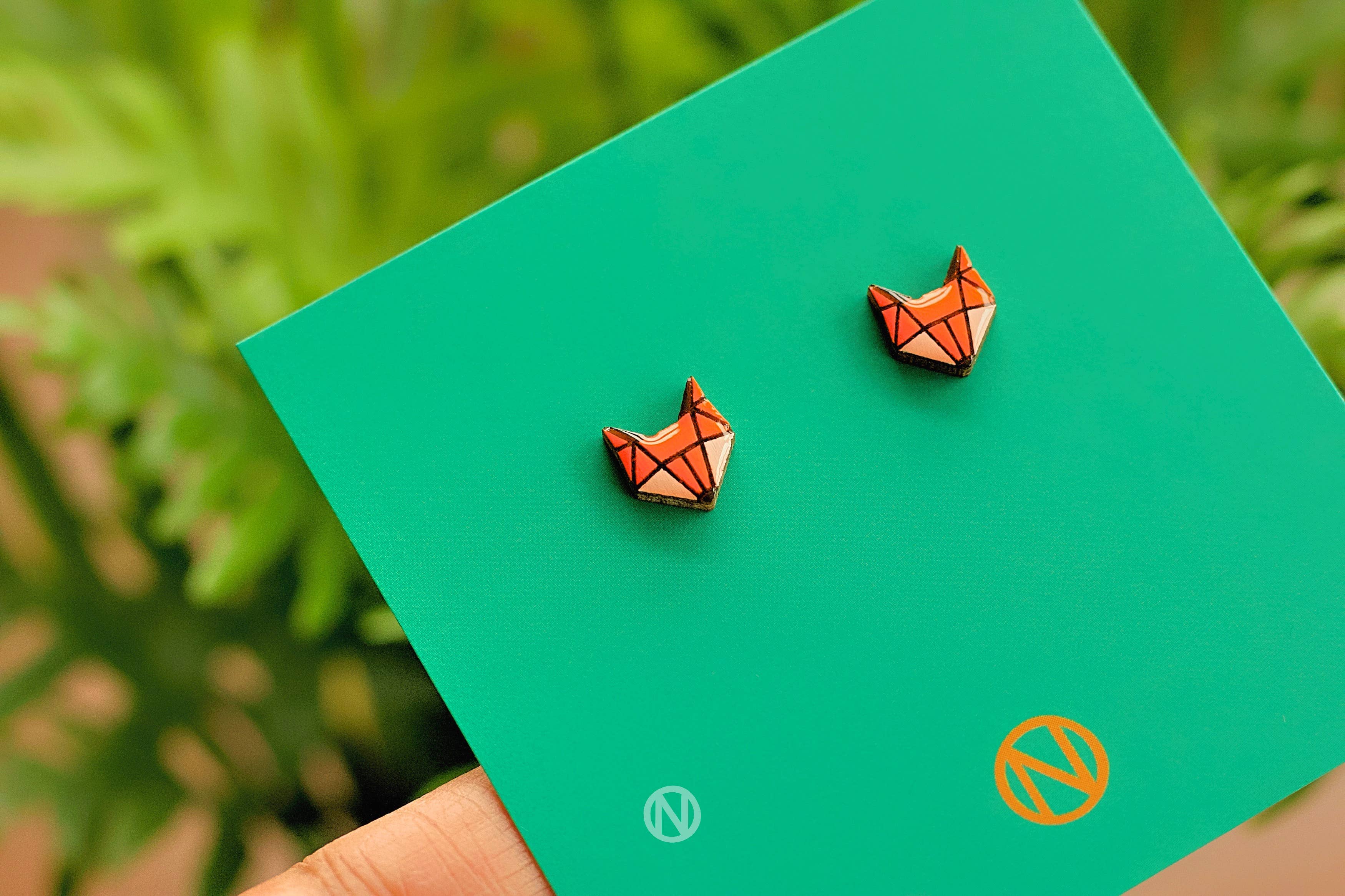 Naoi - Wholesale Stud/Post Earrings - Fox Stud Earrings - Handmade to Order2
