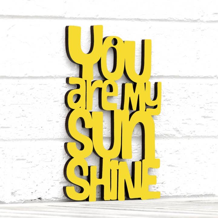 You Are My Sunshine Baby Gift Nursery Wall Art Sign for wholesale by Spunky Fluff
