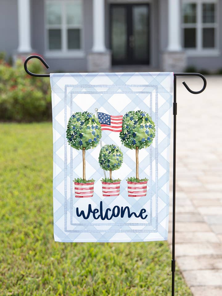 Bandera de Jardín Patriótica – Tres Topiarios para venta al por mayor de The Navy Knot