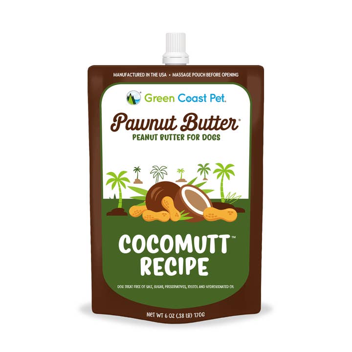 Recette de Beurre de Cacahuètes avec Cocomutt Sachet de 6 oz pour la vente par Green Coast Pet