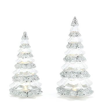 Napco - Wholesale Christmas Decoration - Clear/Silver LED Tree, Set of 2 - Item # 529590