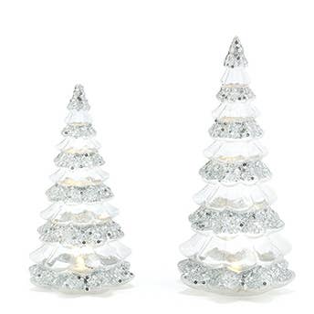 Napco - Wholesale Christmas Decoration - Clear/Silver LED Tree, Set of 2 - Item # 529590
