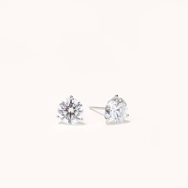 Lavishe Jewelry - Wholesale Stud/Post Earrings - 14K Solid Gold GRA-Certified Moissanite Stud Earrings4