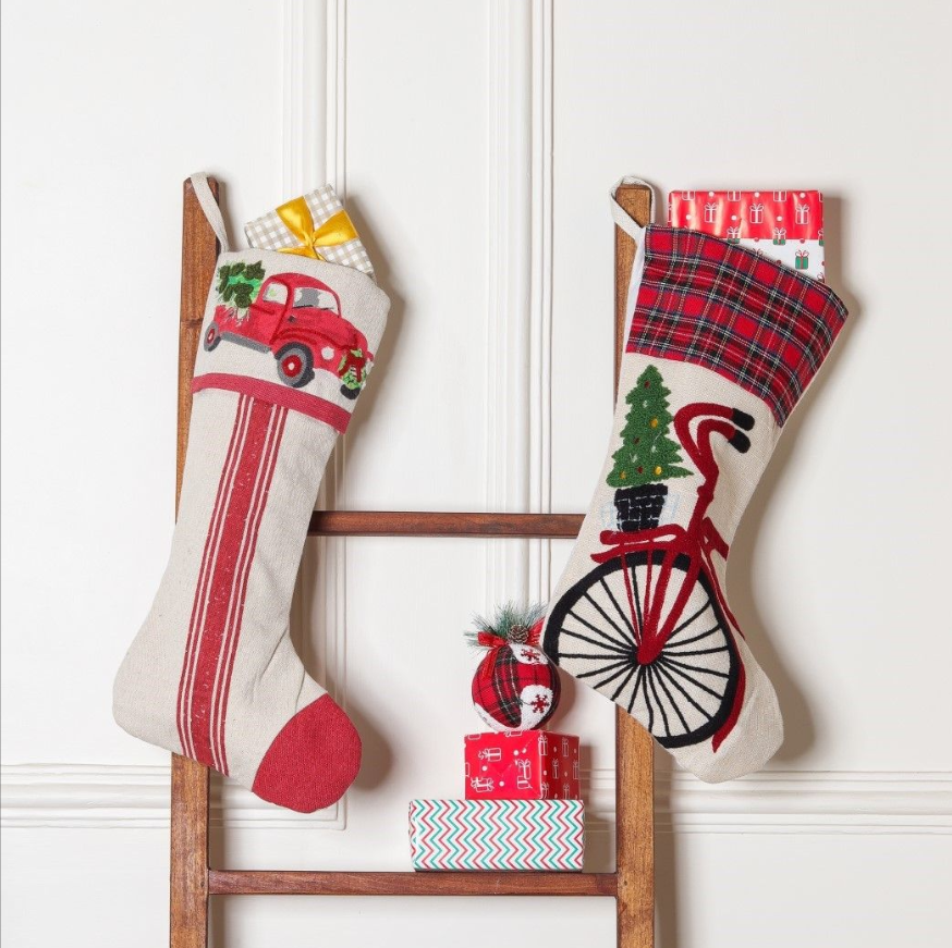 Casa Amarosa – Meias de época festiva por atacado – Meias de Natal Vintage 38 cm (Conjunto de 2)0