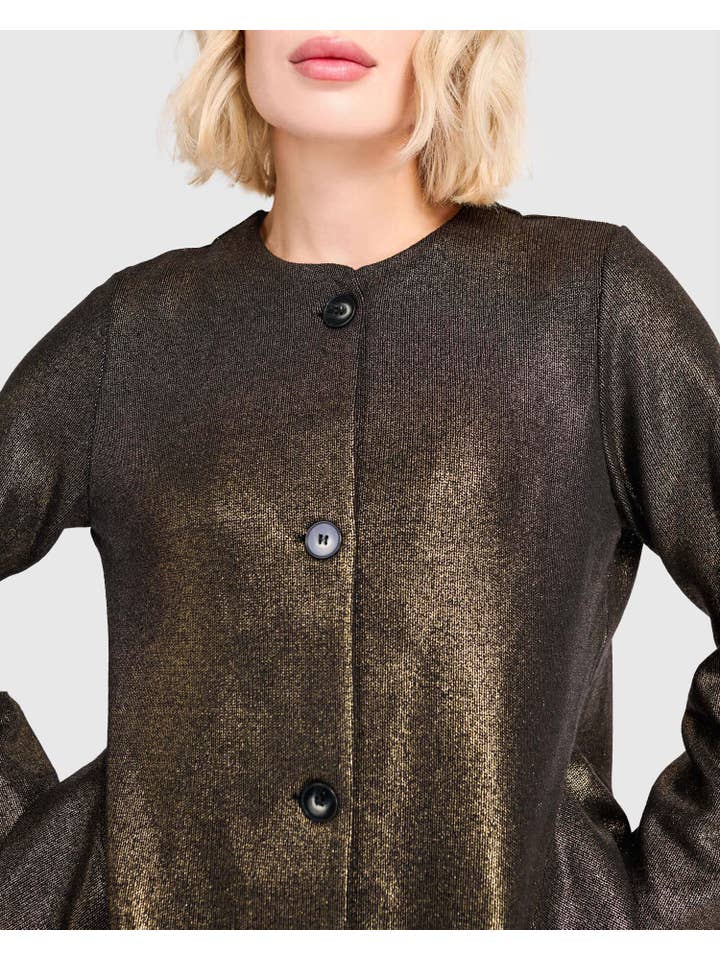 Hot Stuff Flounce Jacket, Gold for wholesale on Faire6