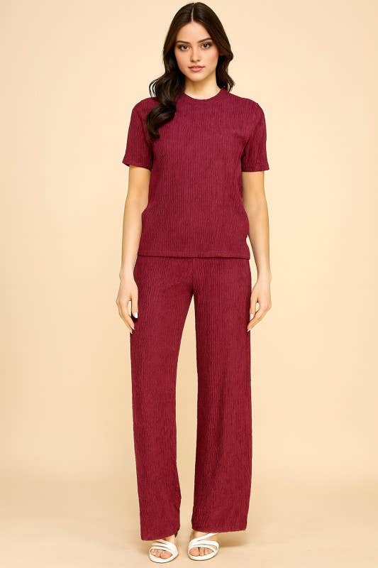 MIO WHOLESALE - Wholesale Lounge Set - Women's - HK705 CRINKLE 2-PIECE SET5