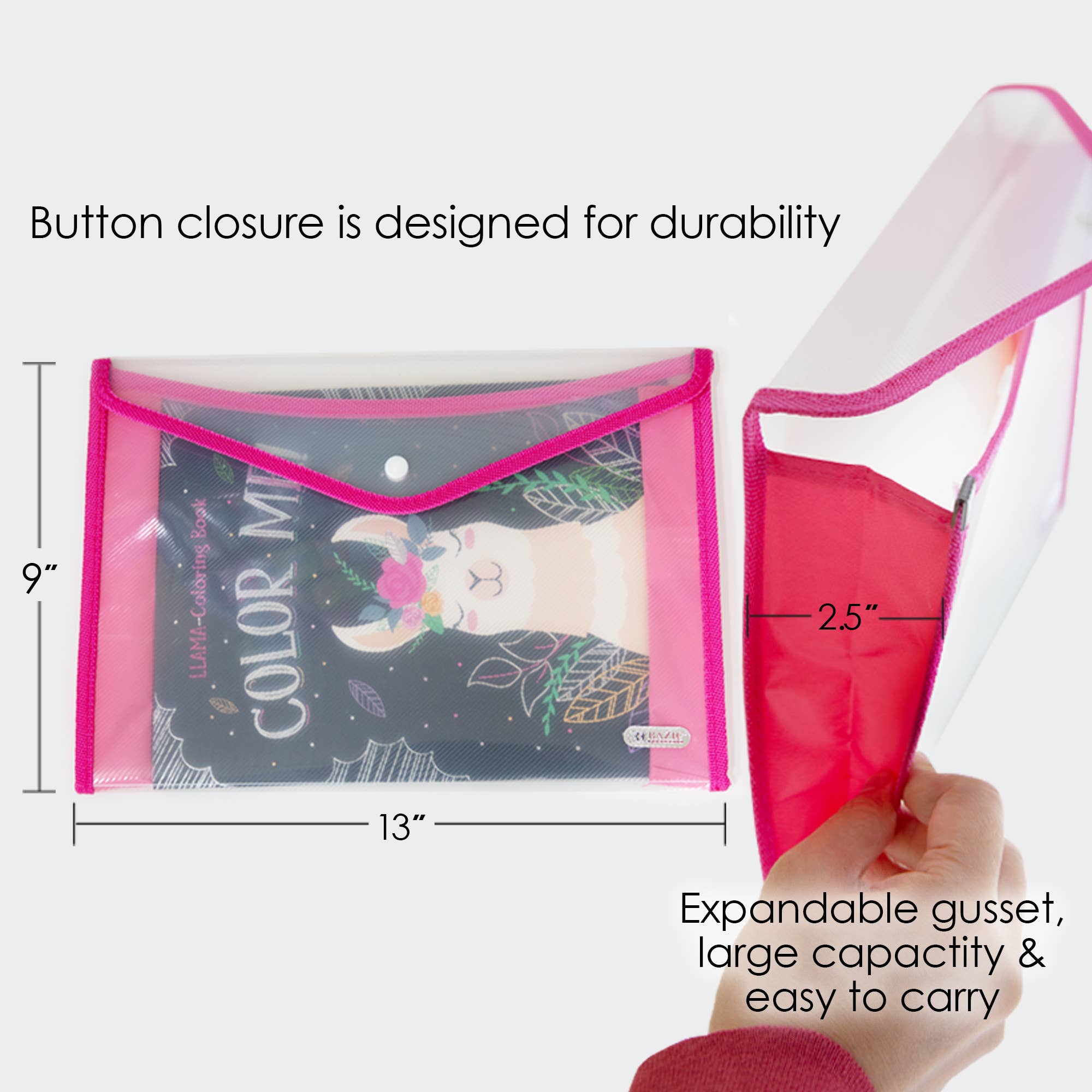 BAZIC Products - Wholesale Folders - Document Holder V-Flap Clear A4/Letter Size1