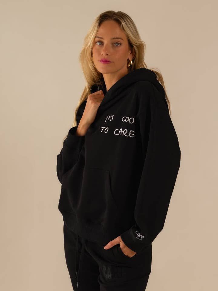 Hendrix Embroidered Hoodie It's Cool To Care for wholesale by Care Tucker