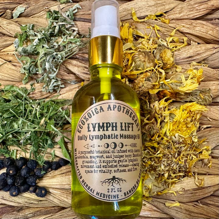 Lymph Lift Herbal Infused Lymphatic Massage Oil for wholesale by Ecozoica Apothecary