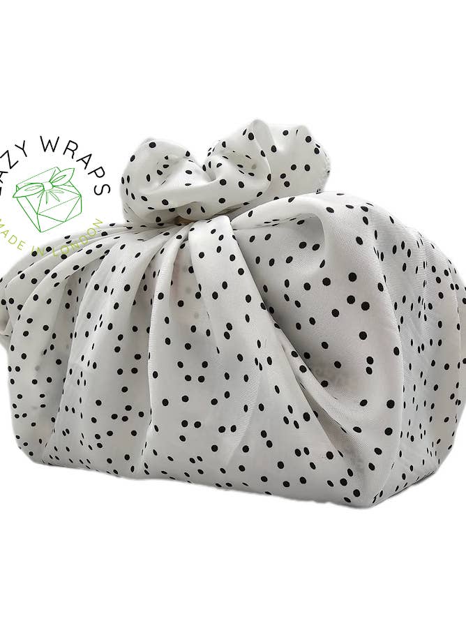 Polka Wrap/Reusable Gift Wrap/ luxury fabric wrap/handmade for wholesale by Eazywraps