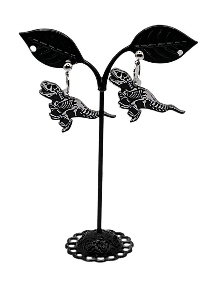 Skeletal T-Rex Earrings for wholesale by S and E Hobbies and Collectables