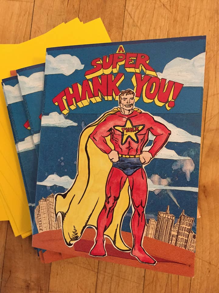 Super bedankt blanco boxed bedankbriefjes voor wholesale door Sunde White Industries