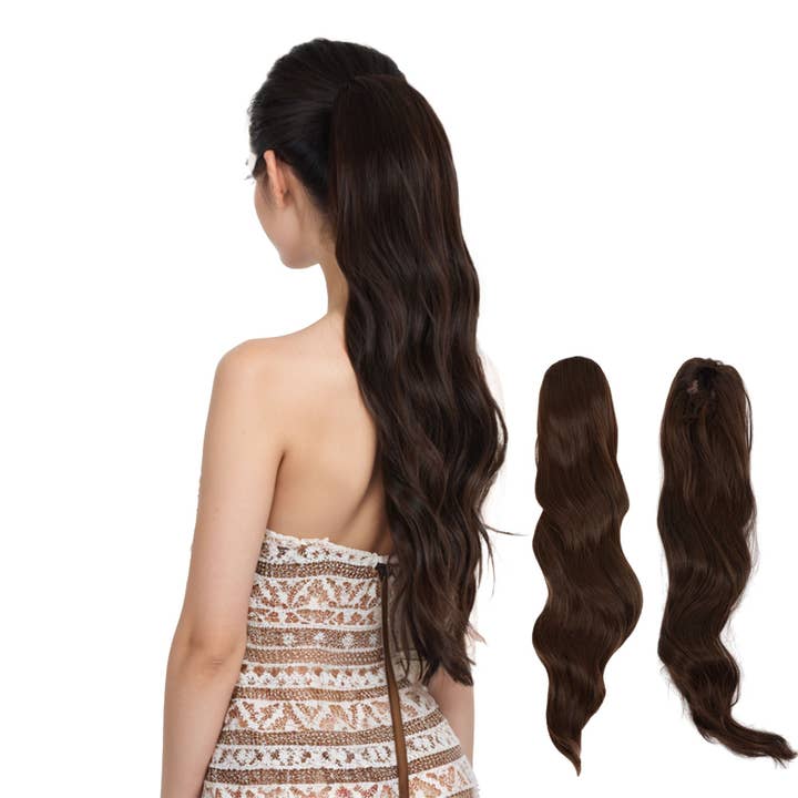AK Brand - Wholesale Hair Extensions - Long Drawstring Ponytail Hair Extension 22 Inch Synthetic16