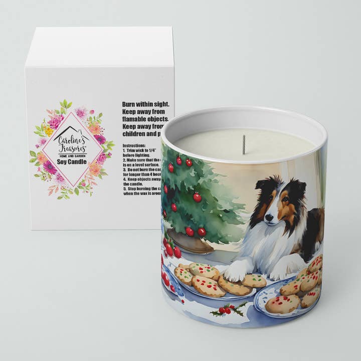 Sheltie Christmas Cookies Soy Candle DAC3882 for wholesale by Caroline's Treasures
