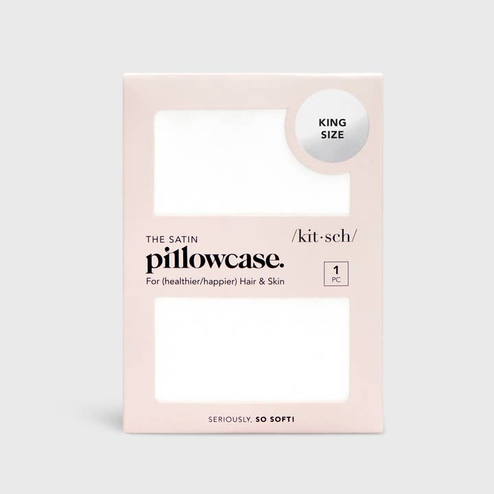 KITSCH - Wholesale Bedding Pillowcase/Sham - Satin King Pillowcase - Ivory
