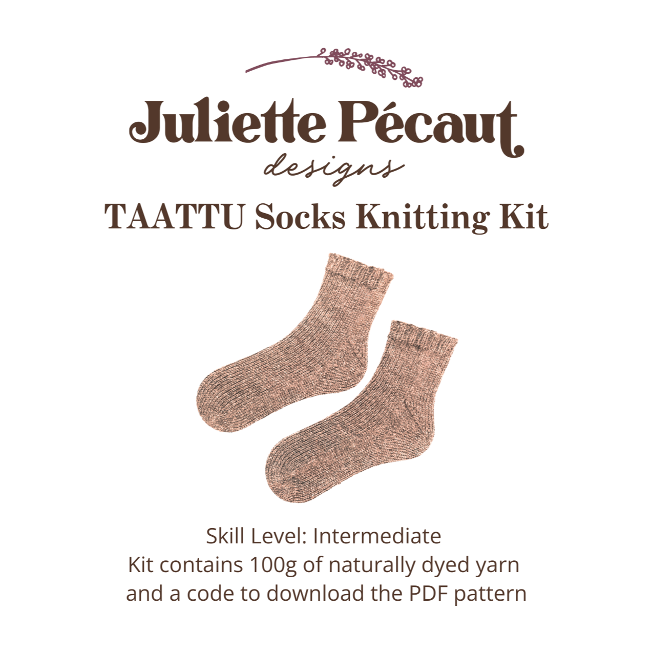 Juliette Pécaut Designs - Wholesale Knitting/Crochet Supplies - TAATTU Socks Knitting Kit8