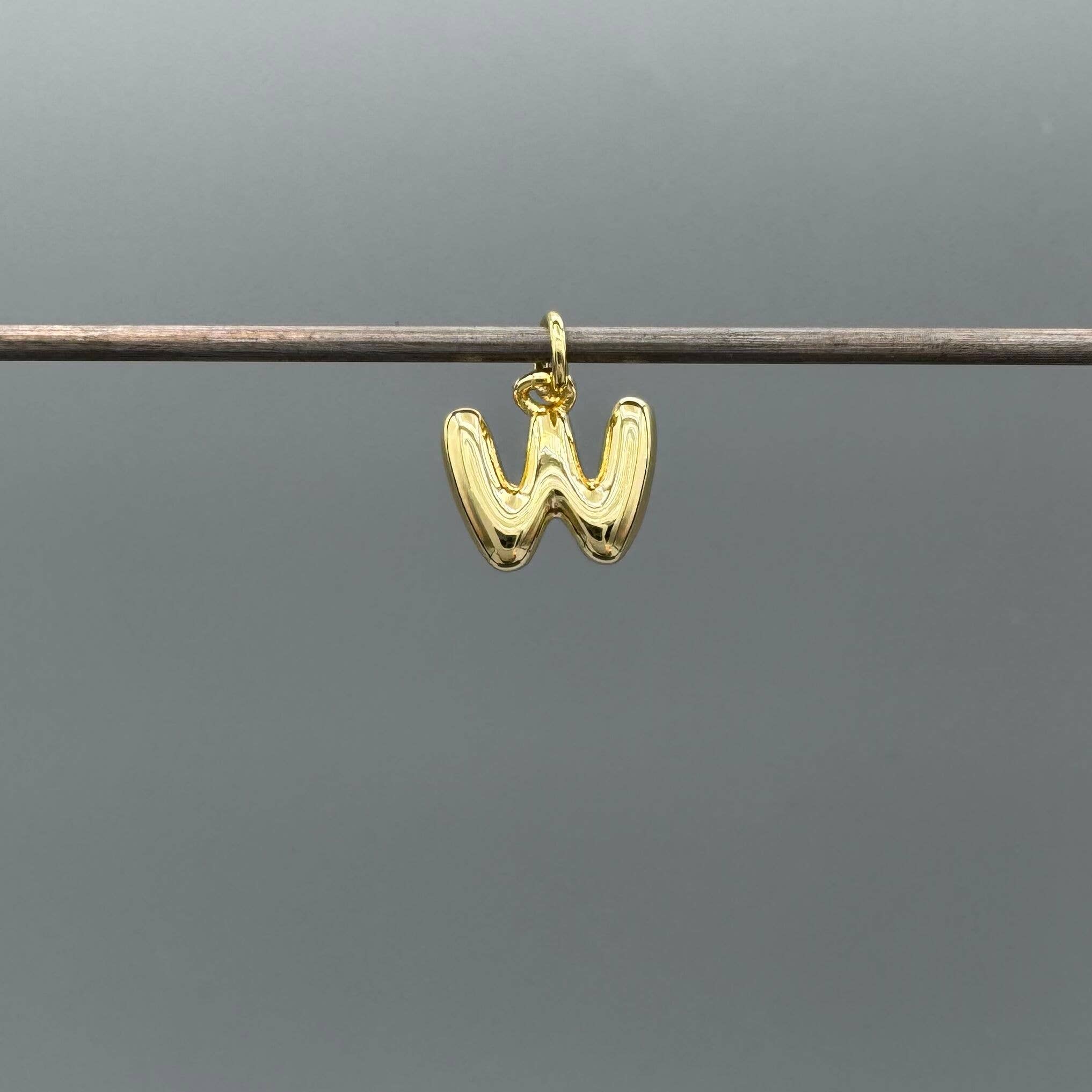 Something Silver - Wholesale Individual Charm/Pendant - Perfect Balloon Bubble Letter Initial Charm19