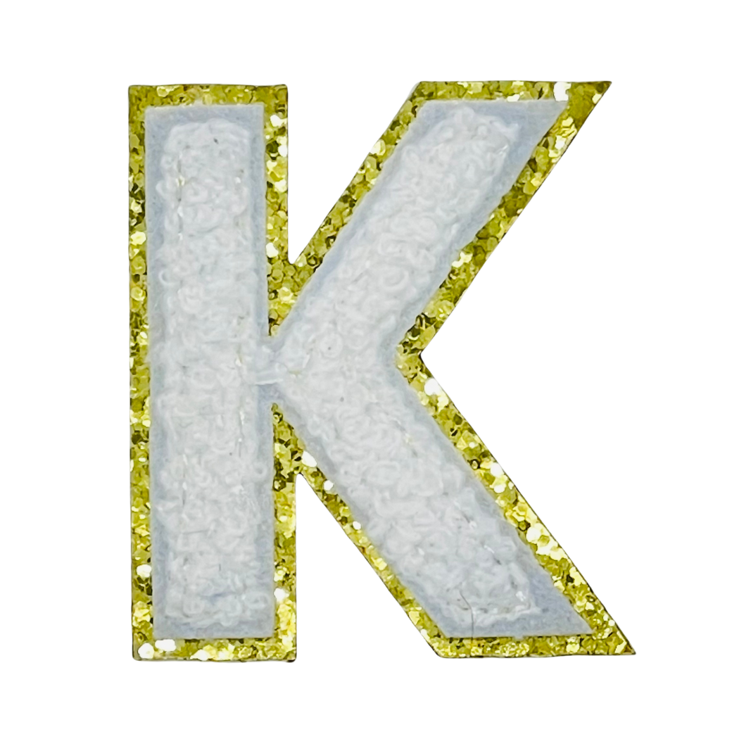 Sarahndipity Shop - Vente Écusson - Écusson autocollant en forme de lettre grecque en chenille/sequins5