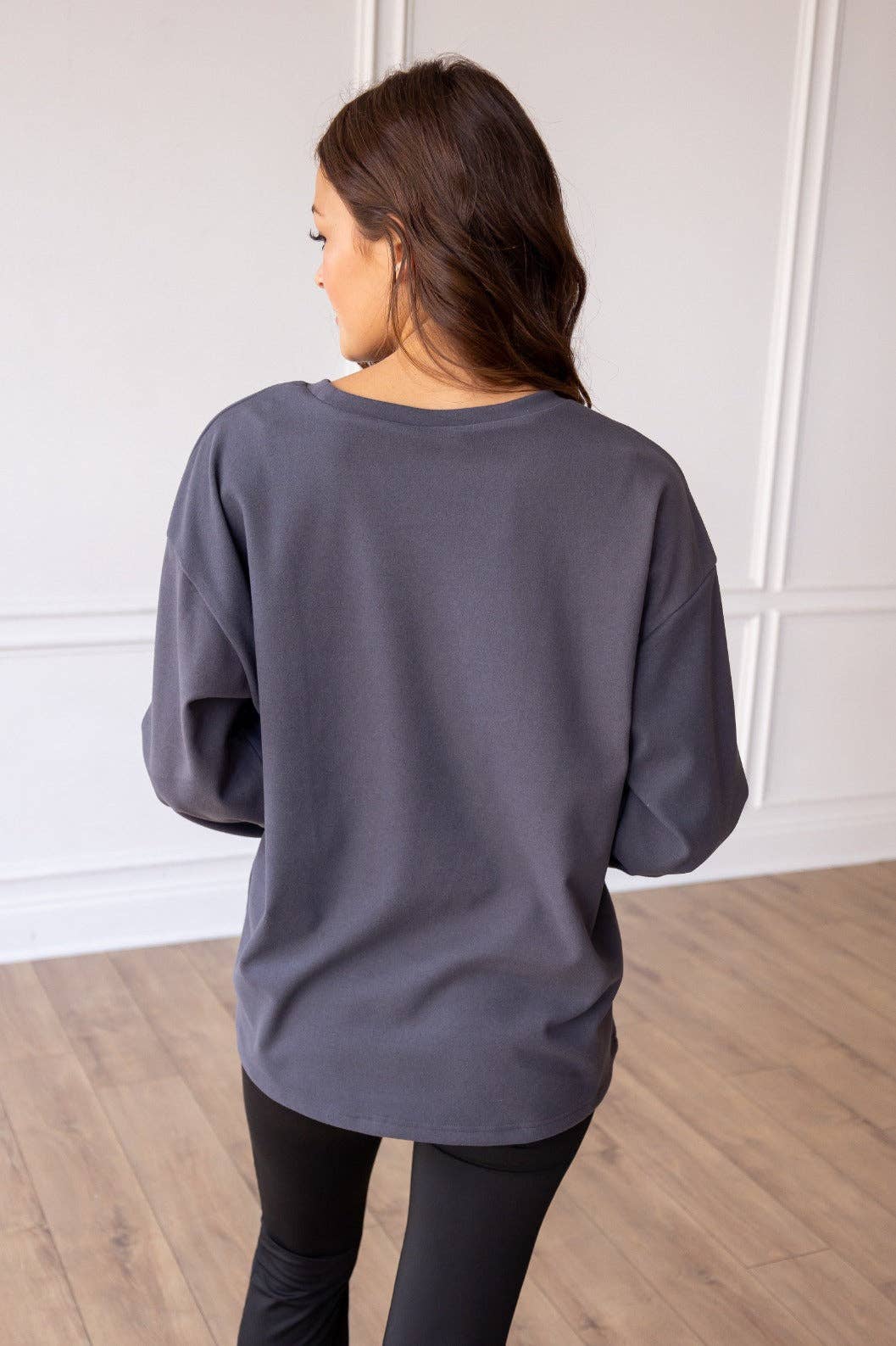 GRY Grey Crazy Cozy Microfleece Crewneck for wholesale on Faire1