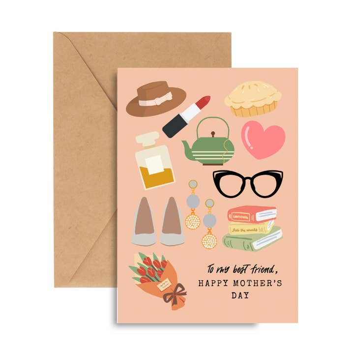 To my best friend - GREETING CARD w/ ENVELOPE (Copy) for wholesale by Lantern Calligraphy