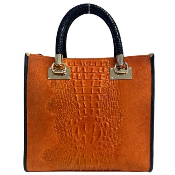 MODARNO - Wholesale Shoulder Bag - Women's - Modarno Women's shoulder bag - coconut print suede leather h20