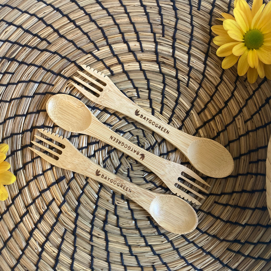 BayGoGreen - Wholesale Kitchen Spoon - Bulk Bamboo Spork2