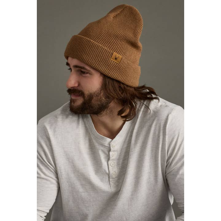Panache Apparel Co. - Wholesale Beanie - Men's - Lt. Brown Knit Beanie1
